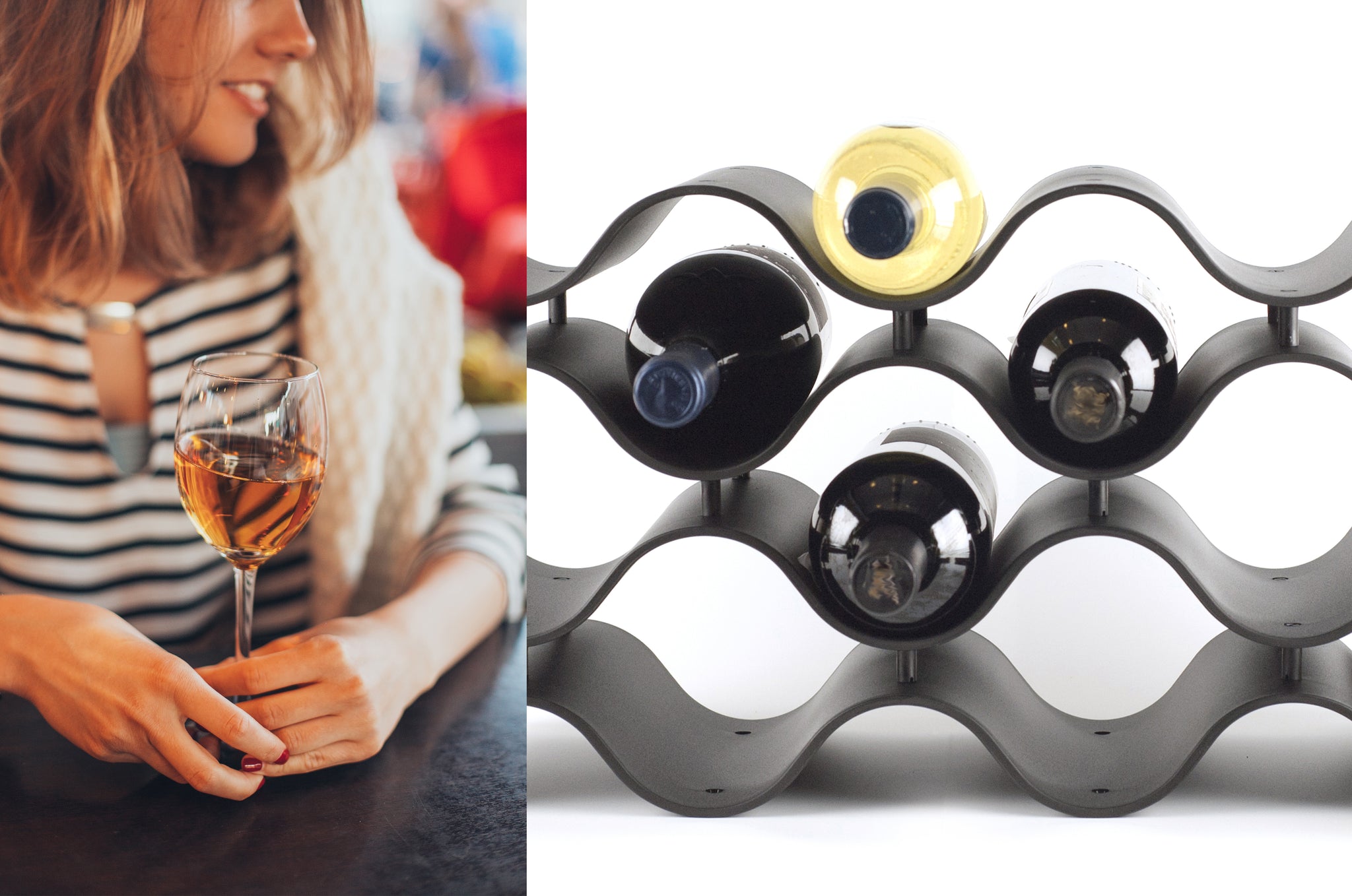 Wave wine rack on sale