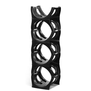 BLACK Water Bottle Rack for 4 bottles, 3 & 5 gallon jugs storage - bariboo
