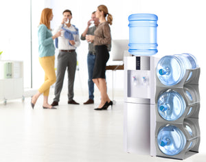 ECO pack SILVER Water Bottle Rack for 12 bottles, 3 & 5 gallon jugs storage - bariboo