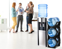 Load image into Gallery viewer, ECO pack BLACK Water Bottle Rack for 12 bottles, 3 &amp; 5 gallon jugs storage - bariboo
