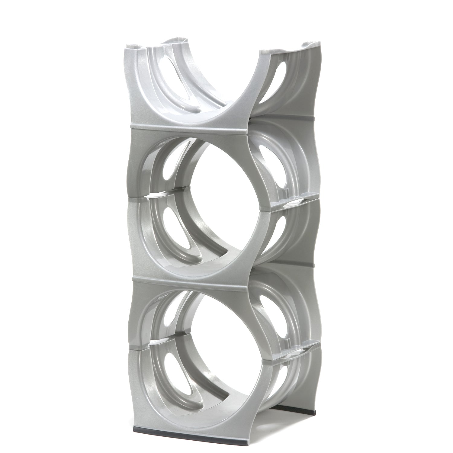 SILVER Water Bottle Rack for 3 bottles, 3 & 5 gallon jugs storage - bariboo