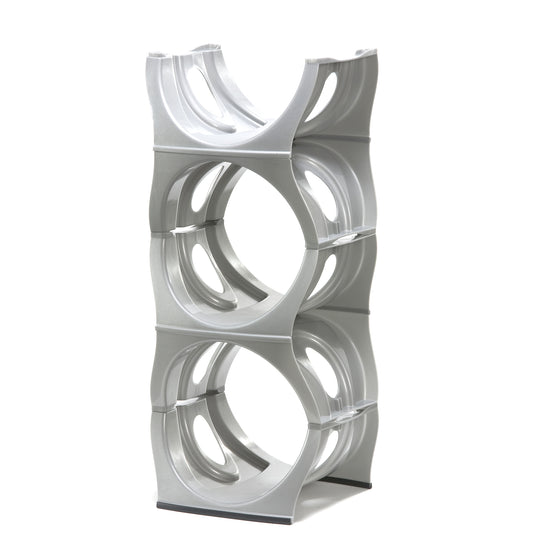 SILVER Water Bottle Rack for 3 bottles, 3 & 5 gallon jugs storage - bariboo