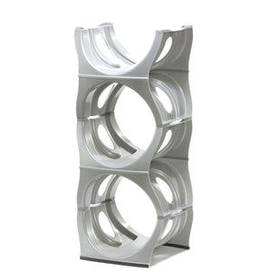 SILVER Water Bottle Rack for 3 bottles, 3 & 5 gallon jugs storage - bariboo