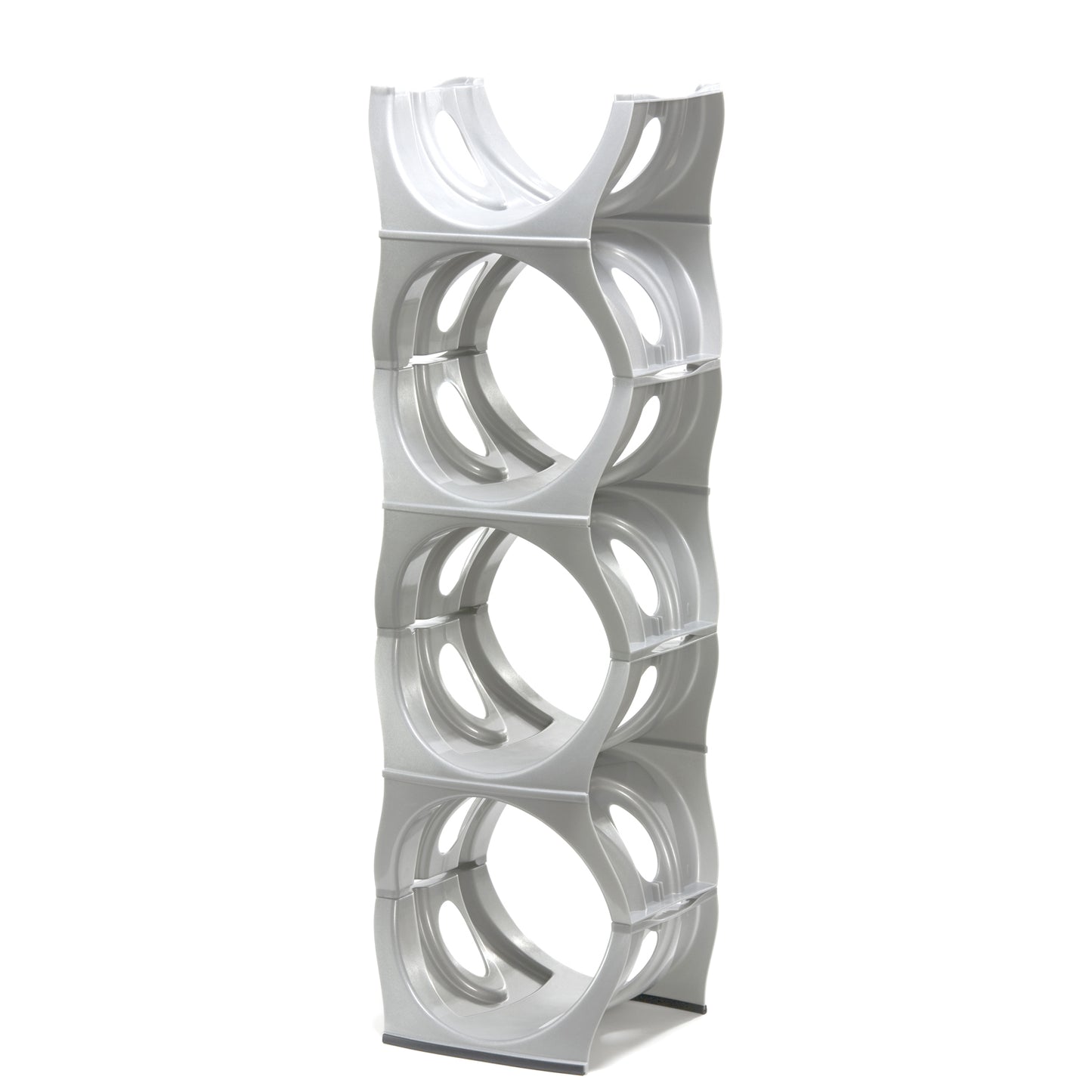 SILVER Water Bottle Rack for 4 bottles, 3 & 5 gallon jugs storage - bariboo