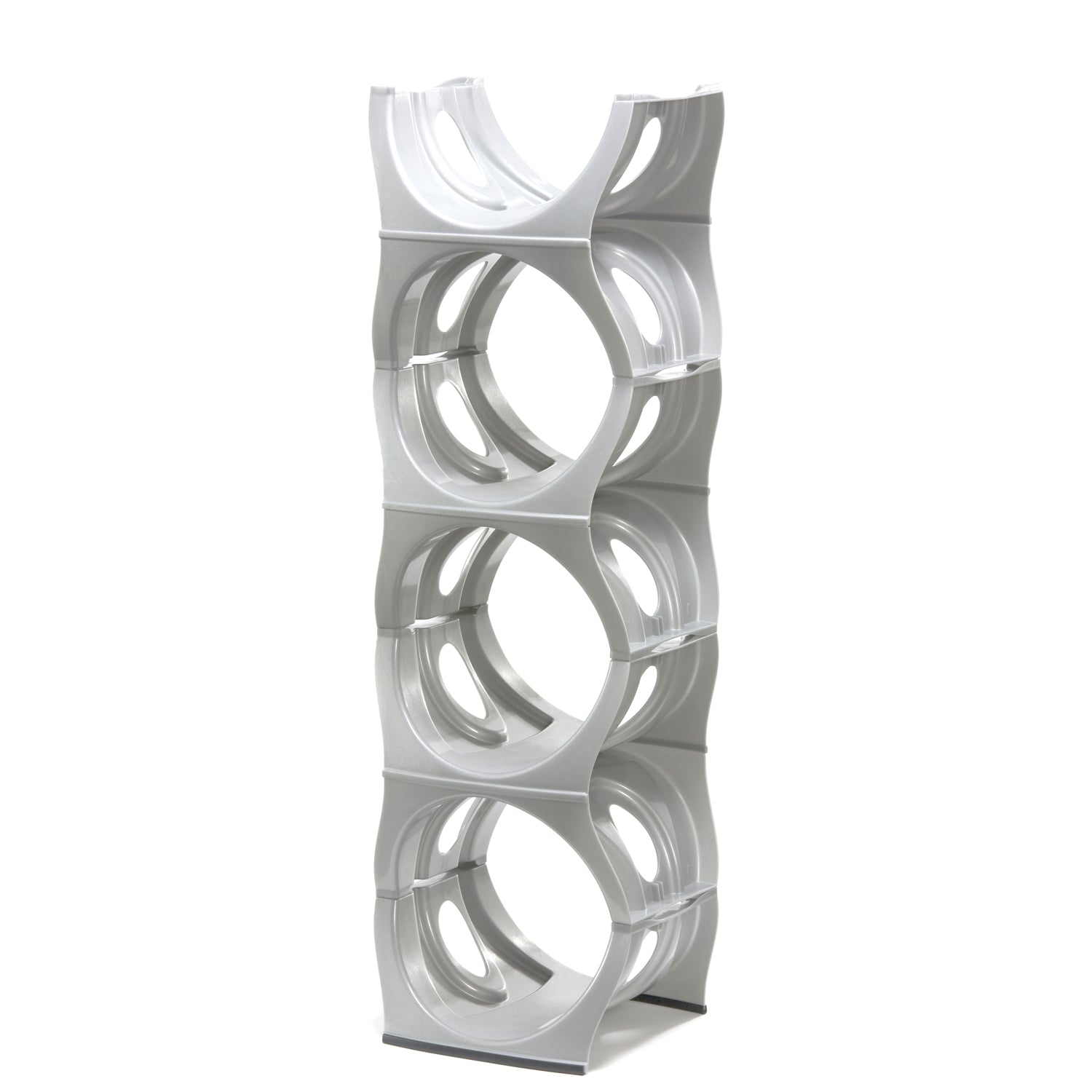 SILVER Water Bottle Rack for 4 bottles, 3 & 5 gallon jugs storage - bariboo
