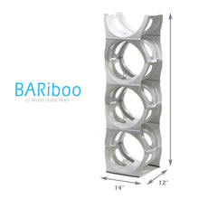 Load image into Gallery viewer, SILVER Water Bottle Rack for 4 bottles, 3 &amp; 5 gallon jugs storage - bariboo